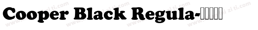 Cooper Black Regula字体转换